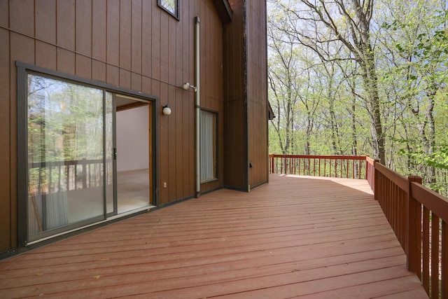 476 Hyland Dr, East Stroudsburg, PA 18301 - wooden deck with a view of trees