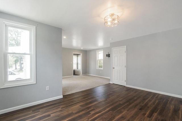 247 S 7th St, Lehighton, PA 18235 - unfurnished room featuring dark wood finished floors, recessed lighting, and a chandelier
