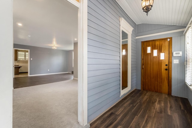 247 S 7th St, Lehighton, PA 18235 - foyer featuring wood finished floors and lofted ceiling