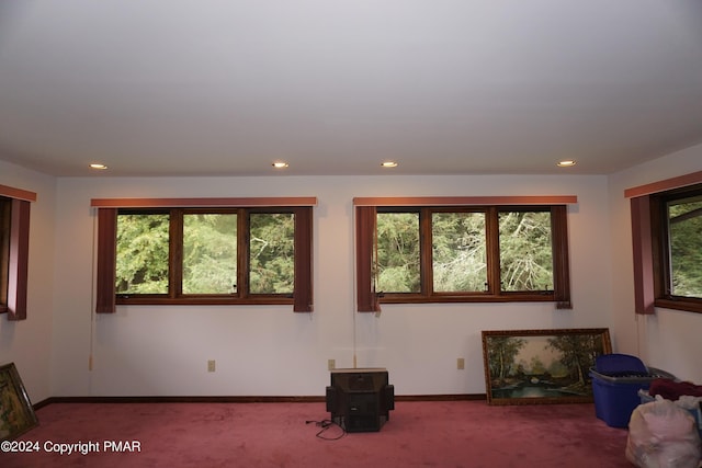 6760 Bear Creek Blvd, Bear Creek Township, PA 18702 - empty room featuring carpet floors, baseboards, and recessed lighting