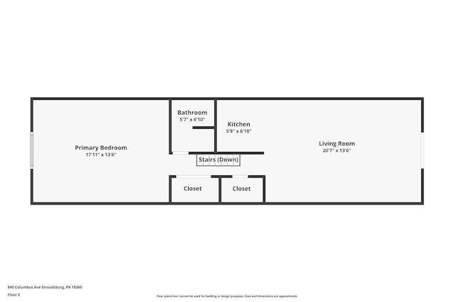 840 Columbus Ave, Stroudsburg, PA 18360 - property floor plan