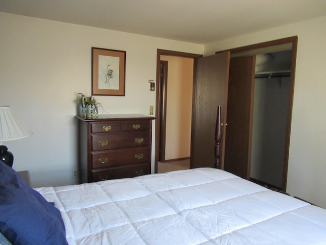 bedroom with a closet