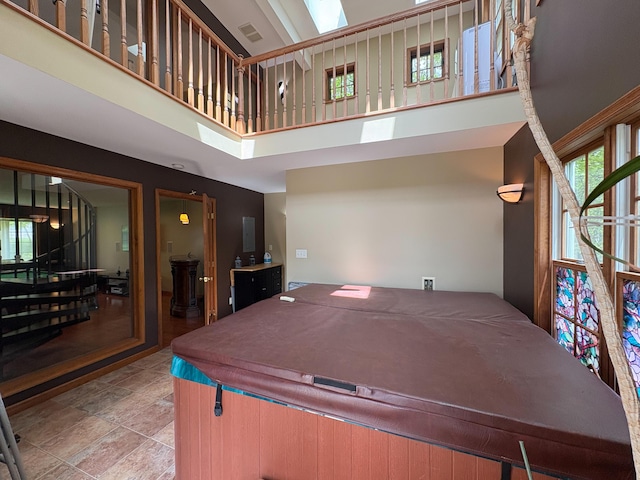 439 Cedar Dr, Long Pond, PA 18334 - playroom featuring a towering ceiling