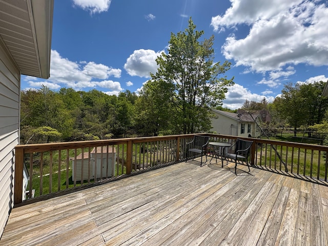 439 Cedar Dr, Long Pond, PA 18334 - view of wooden terrace