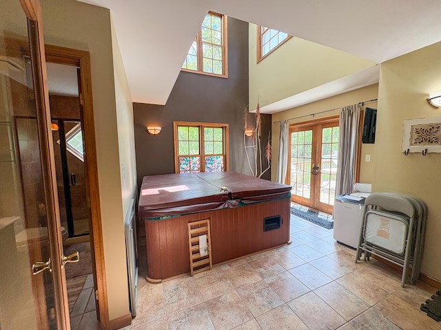 439 Cedar Dr, Long Pond, PA 18334 - kitchen with french doors and healthy amount of natural light