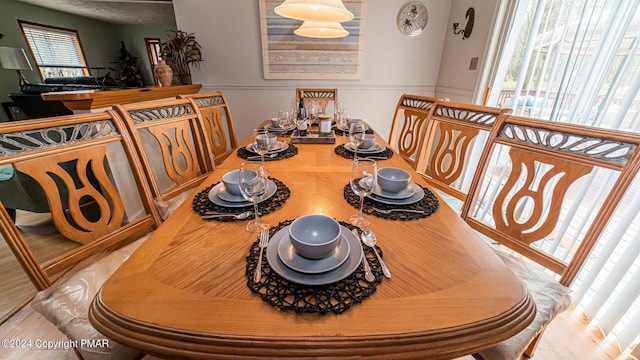 view of dining area