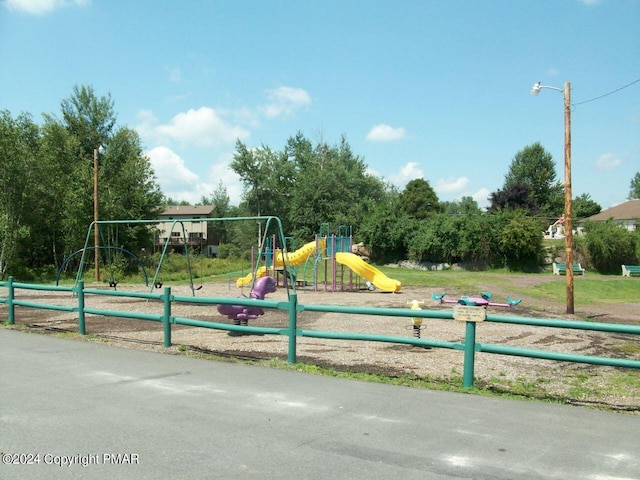 view of community jungle gym