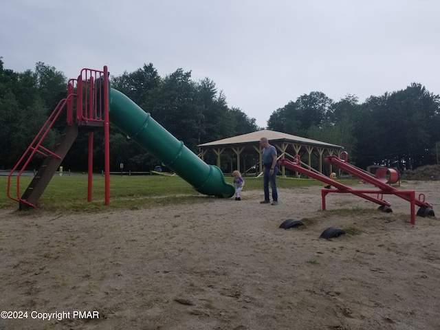 view of community jungle gym