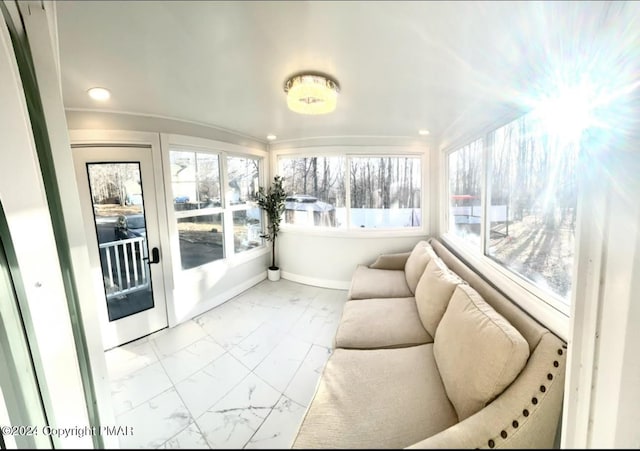 sunroom / solarium with plenty of natural light