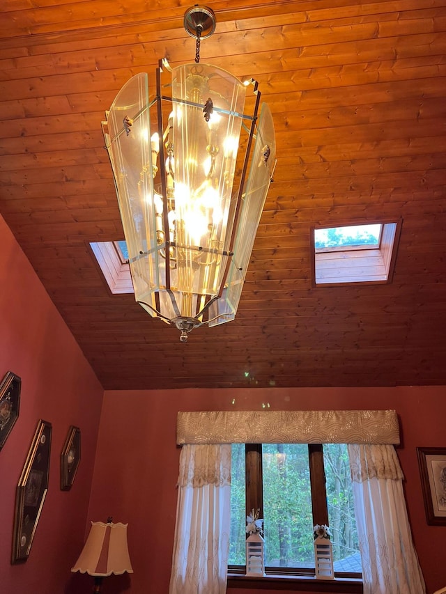 5112 Navajo Pl, Tobyhanna, PA 18466 - detailed view of a skylight and wooden ceiling