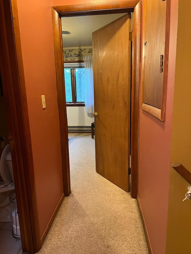 5112 Navajo Pl, Tobyhanna, PA 18466 - corridor with carpet flooring and baseboard heating