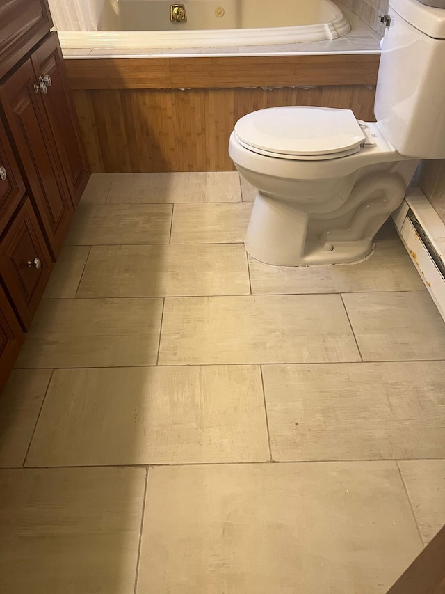 5112 Navajo Pl, Tobyhanna, PA 18466 - full bathroom featuring a tub to relax in and tile patterned flooring