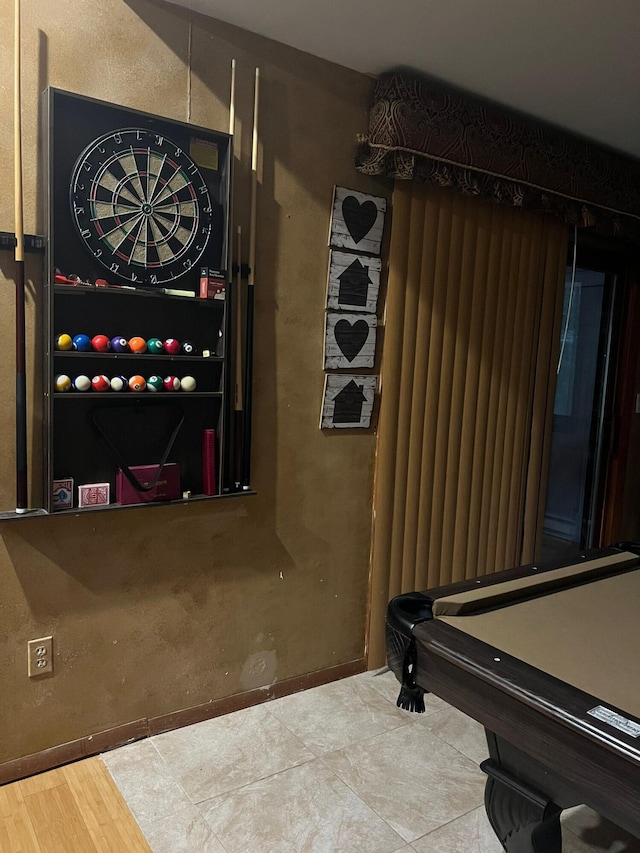 5112 Navajo Pl, Tobyhanna, PA 18466 - wine room featuring tile patterned flooring and billiards table