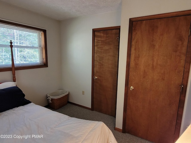 21 Cherry Ct, Clifton Township, PA 18424 - carpeted bedroom with a textured ceiling and baseboards