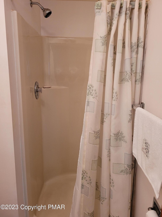 21 Cherry Ct, Clifton Township, PA 18424 - full bath with a shower with shower curtain