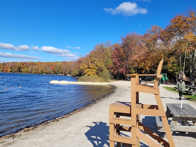 21 Cherry Ct, Clifton Township, PA 18424 - water view featuring a heavily wooded area