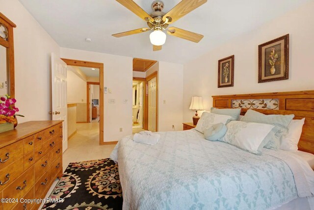 482 Spruce Dr, Tannersville, PA 18372 - bedroom with a ceiling fan