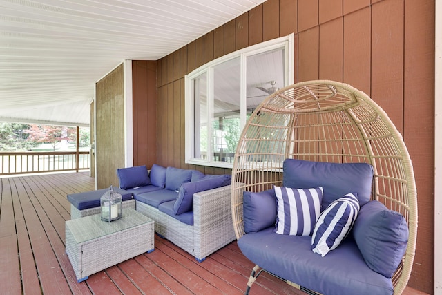 143 Cathleen Dr, East Stroudsburg, PA 18302 - wooden terrace with an outdoor hangout area