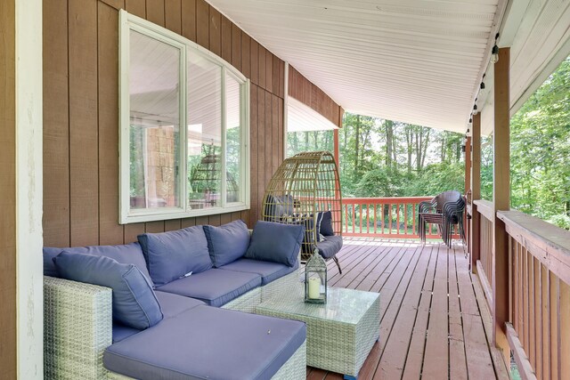 143 Cathleen Dr, East Stroudsburg, PA 18302 - deck featuring an outdoor living space