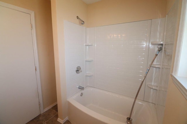 bathroom featuring tile patterned floors and shower / bathing tub combination