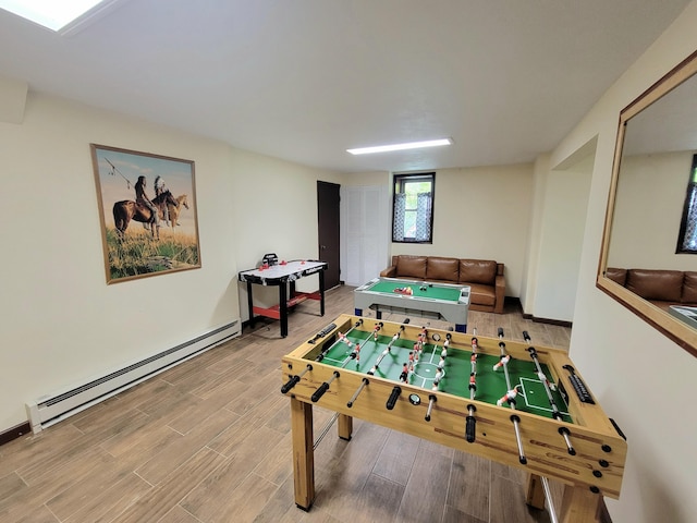 157 Seminole Trl, Tobyhanna, PA 18466 - rec room featuring baseboard heating and wood finished floors
