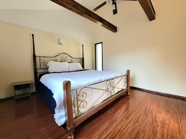 157 Seminole Trl, Tobyhanna, PA 18466 - bedroom with wood finished floors, a ceiling fan, and baseboards