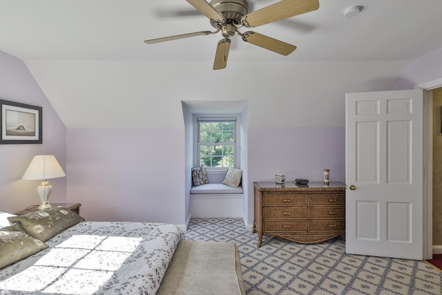 2711 Main St, Bethlehem, PA 18017 - bedroom with vaulted ceiling and a ceiling fan