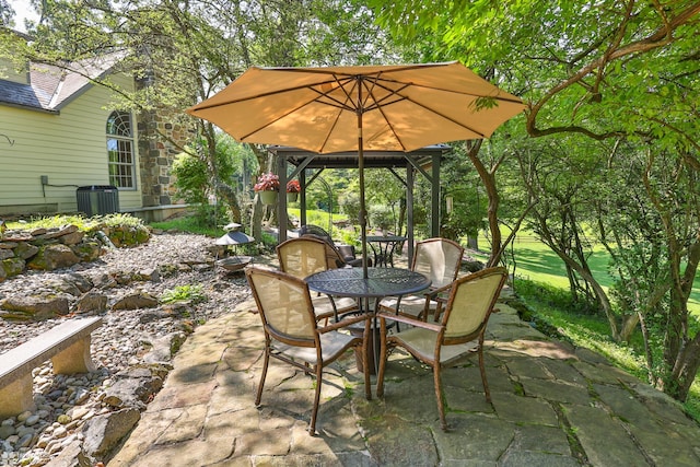2711 Main St, Bethlehem, PA 18017 - view of patio / terrace featuring a gazebo and outdoor dining area