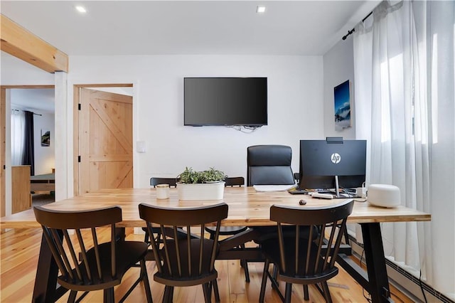 9379 Fairmount Way, Tobyhanna, PA 18466 - office with light wood-style flooring and recessed lighting