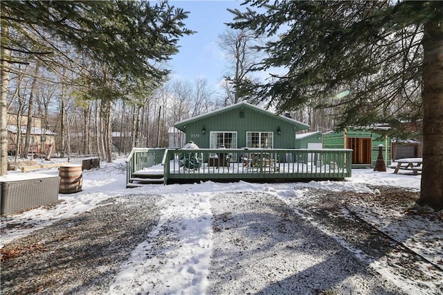 9379 Fairmount Way, Tobyhanna, PA 18466 - view of front facade with a wooden deck
