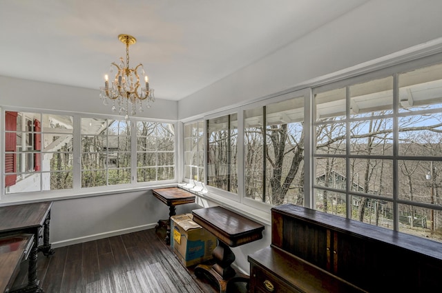 24 Summit Ave, Pocono Summit, PA 18346 - sunroom / solarium with a chandelier