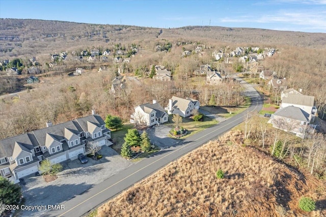 aerial view with a residential view