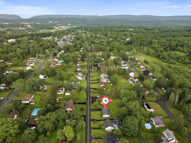1703 Wallace St, Stroudsburg, PA 18360 - aerial view of property and surrounding area with a heavily wooded area