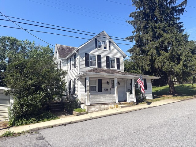 221 Diamond St, Pen Argyl, PA 18072 - view of front of property with covered porch