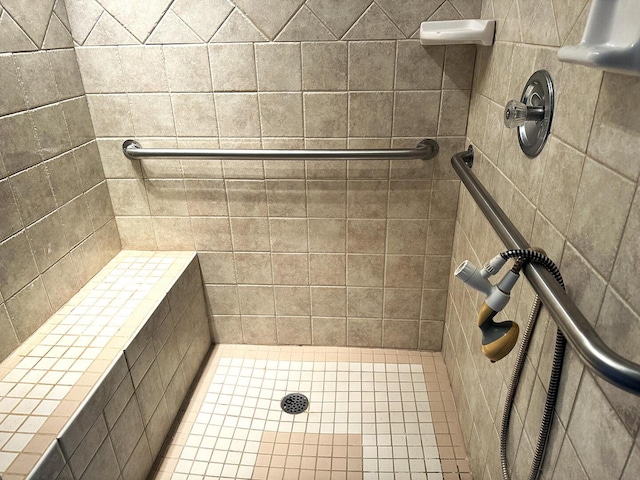 221 Diamond St, Pen Argyl, PA 18072 - bathroom with a tile shower and a sauna
