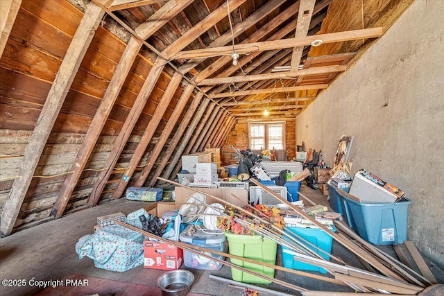 view of attic