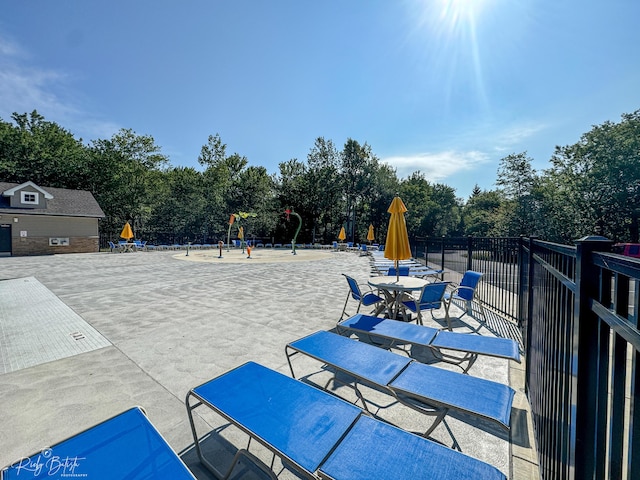 3055 Briarwood Dr, Tobyhanna, PA 18466 - view of patio / terrace with view of scattered trees