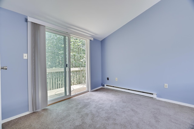 3055 Briarwood Dr, Tobyhanna, PA 18466 - carpeted spare room with a baseboard radiator and baseboards