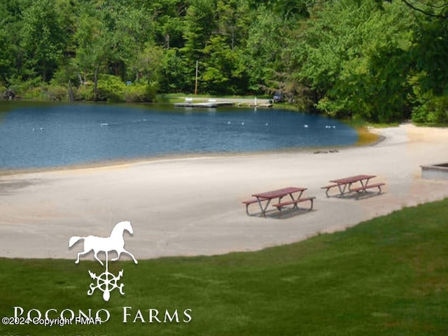 202 Palomino Pl, Tobyhanna, PA 18466 - water view featuring a heavily wooded area