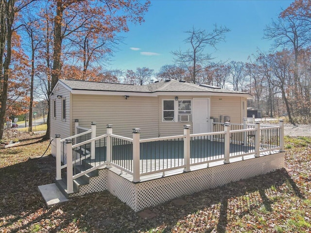 202 Palomino Pl, Tobyhanna, PA 18466 - back of house featuring a wooden deck and roof with shingles