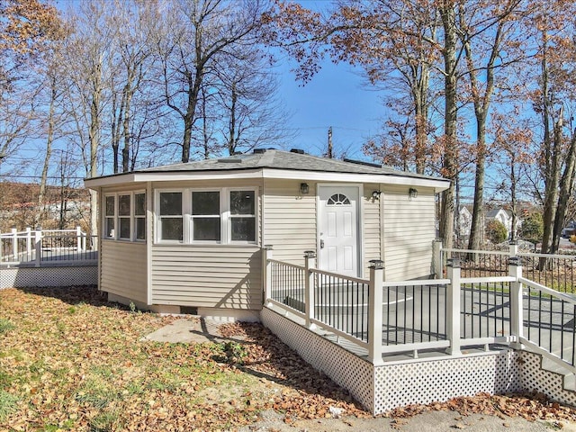 202 Palomino Pl, Tobyhanna, PA 18466 - view of front of home with a deck and crawl space