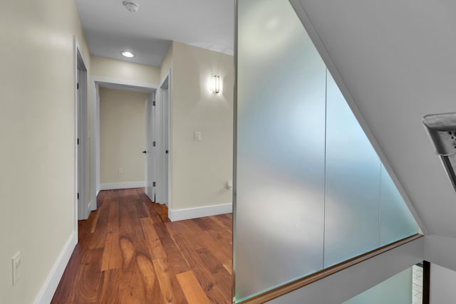 264 Maloney Ln, Tannersville, PA 18372 - hall featuring baseboards, wood finished floors, and recessed lighting