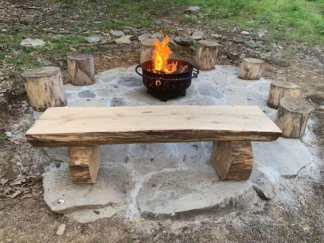 251 Dorchester Dr, Bushkill, PA 18324 - exterior view of a fire pit
