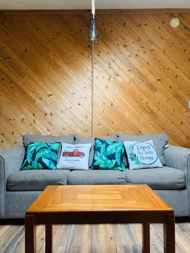 251 Dorchester Dr, Bushkill, PA 18324 - living room with wood walls and wood finished floors