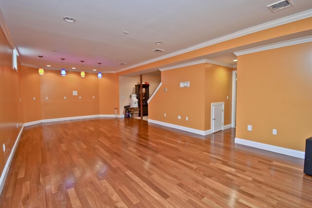 210 Edwin Ln, Stroudsburg, PA 18360 - empty room featuring light wood-type flooring, ornamental molding, recessed lighting, and baseboards