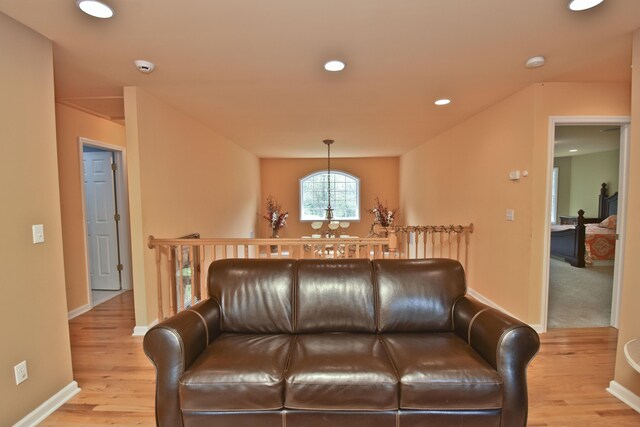 210 Edwin Ln, Stroudsburg, PA 18360 - living area with light wood-type flooring, baseboards, and recessed lighting