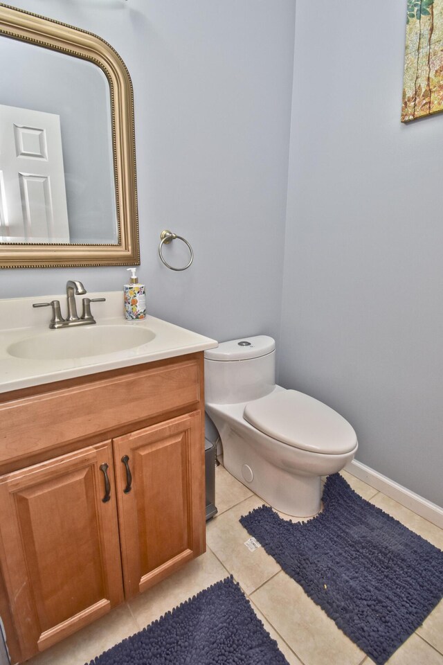 210 Edwin Ln, Stroudsburg, PA 18360 - bathroom featuring vanity, toilet, and tile patterned floors
