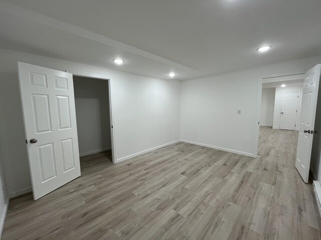 3015 Mountain Ter, Stroudsburg, PA 18360 - basement with recessed lighting and light wood-type flooring