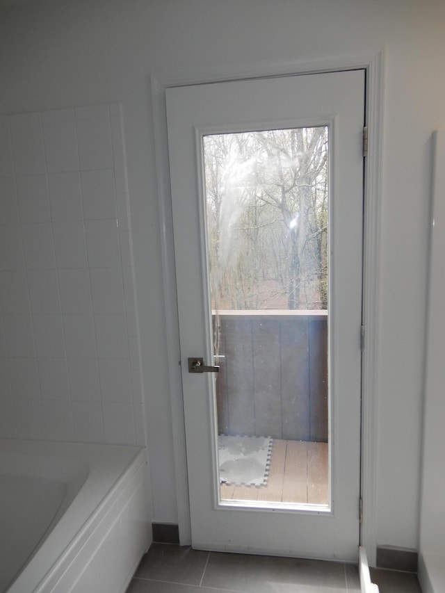 124 Segatti Cir, Bushkill, PA 18324 - doorway to outside featuring tile patterned floors