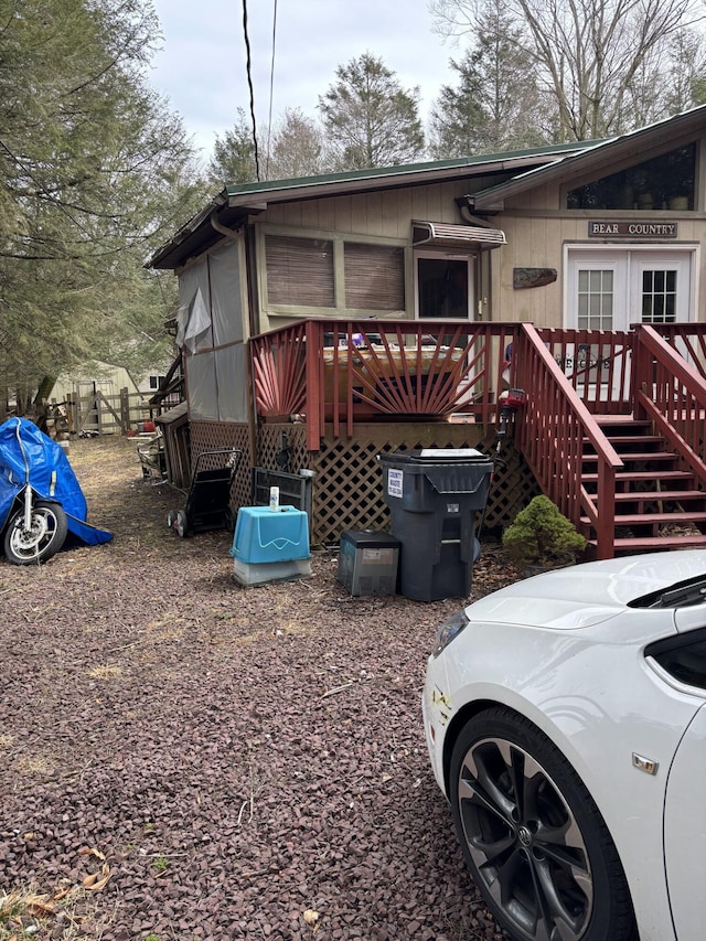 82 Pocono Rd, Albrightsville, PA 18210 - view of side of property with a wooden deck